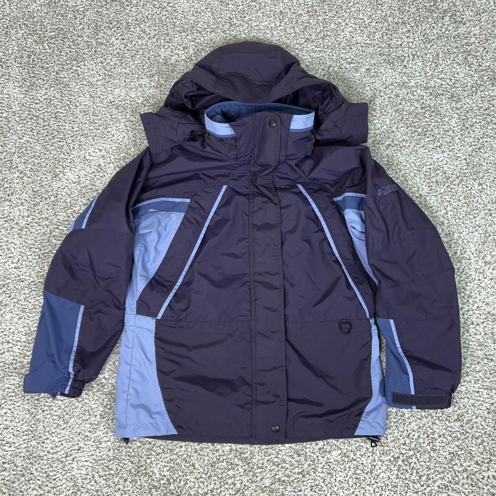 Columbia Jacket Womens Medium Purple Interchange Fire Ridge Ski Hiking‎ Winter